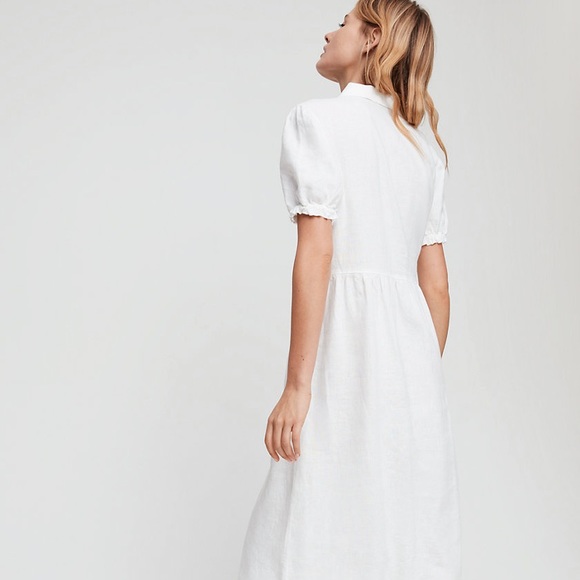 ARITZIA Wilfred Naeva Linen Button Front Dress S - Picture 7 of 16